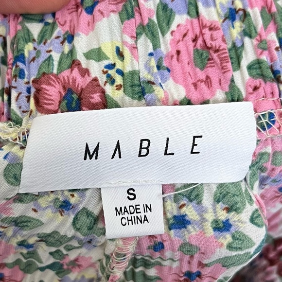 VICI Mable Rosaline Floral Plisse Button Down Shirt Set Womens Size Small - Picture 11 of 12